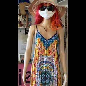 Jealous Tomato Trapeze Swing Maxi Dress  NWT XS